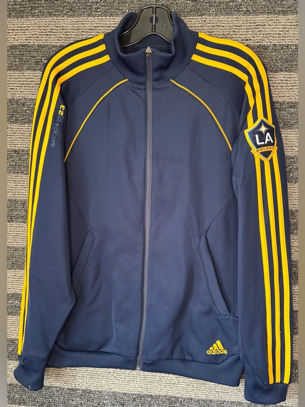 2007 Adidas David Beckham LA Galaxy MLS Soccer Track Jacket Men’s Large EUC